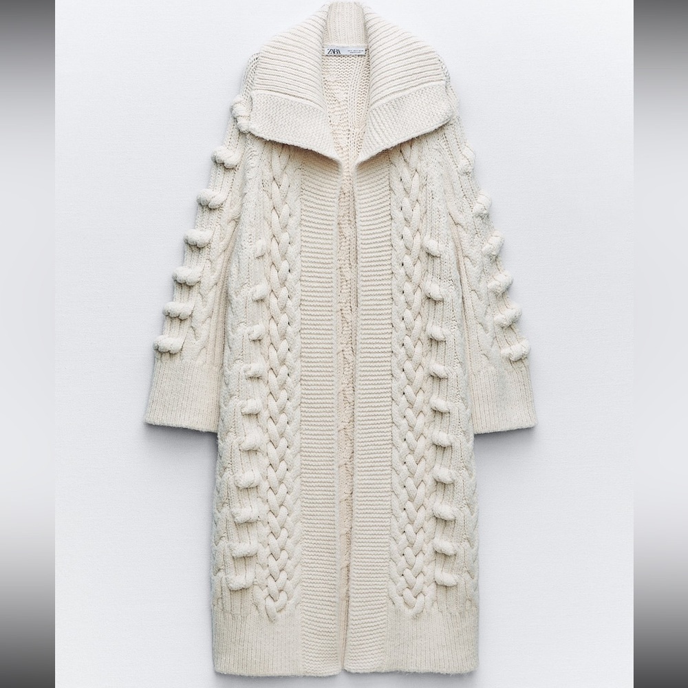 ZARA CABLE KNIT CARDIGAN / COAT